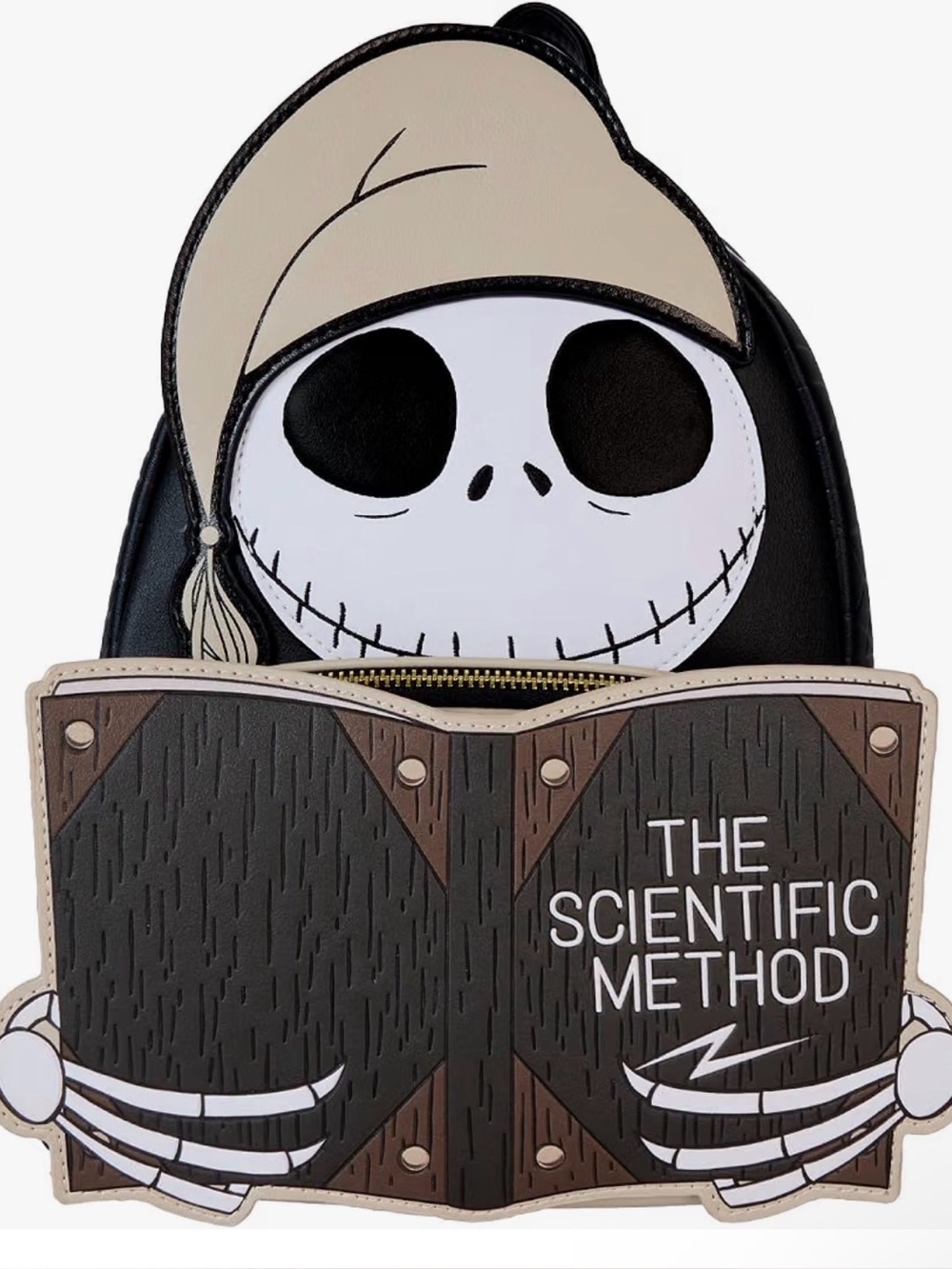 Jack Skellington Themed Black and Beige Men's Backpack